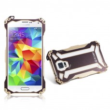 Samsung Galaxy S5 - R-Just Outdoor Ultra Light Aviation Aluminium Drop-Proof Metal Phone Protective Cover Case - Gold